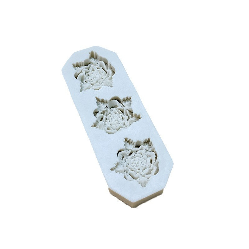 Молд силиконовый Розы 120 на 45 мм бежевый Киев - изображение 3