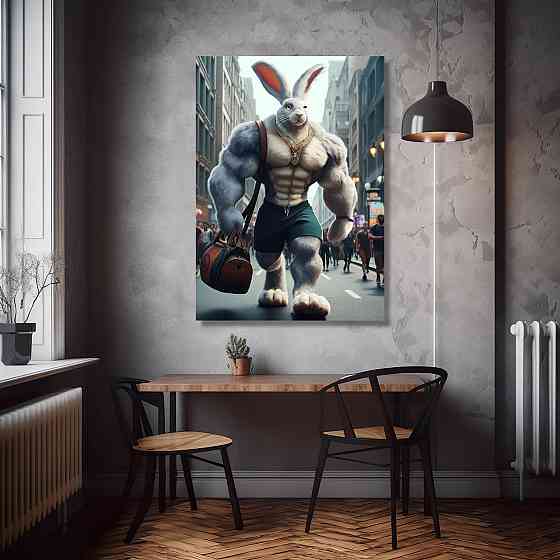 Картина Холсті в спортзал  Кролик KLM_8 Київ