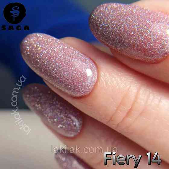 Світловідбиваючий гель-лак SAGA 14 Fiery 9мл Херсон