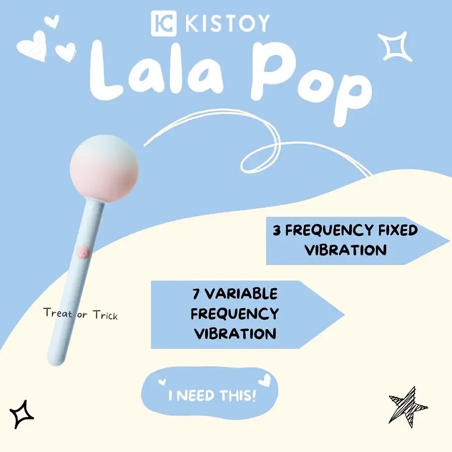 Вібратор-цукерка на паличці KISTOY Lala Pop, 2 мотори, маска на очі в комплекті Львів - фото 3