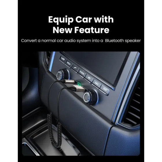 Bluetooth бездротовий ресивер UGREEN CM309 Bluetooth Car Receiver Aux with Mic (Space Gray)(UGR-70601) UGR-70601 Одеса
