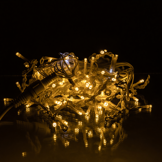 Garlando Новорічна гірлянда вулична Бахрома 6 м 105 LED білий провід Жовтий 6МWY Коломия