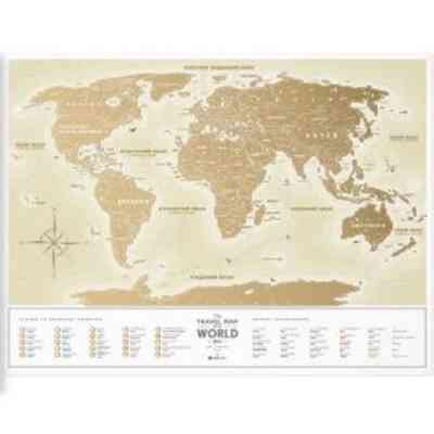 Скретч карта 1DEA.me Travel Map Gold World украинский (13001) Винница
