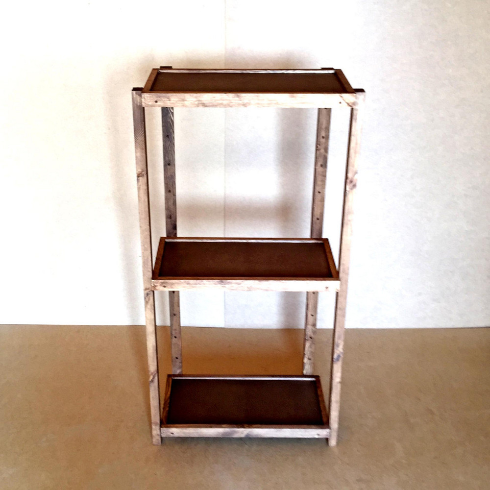 Етажерка розбірна "Честер" 3 полиці 30х60х130 капучино Миколаїв - фото 2