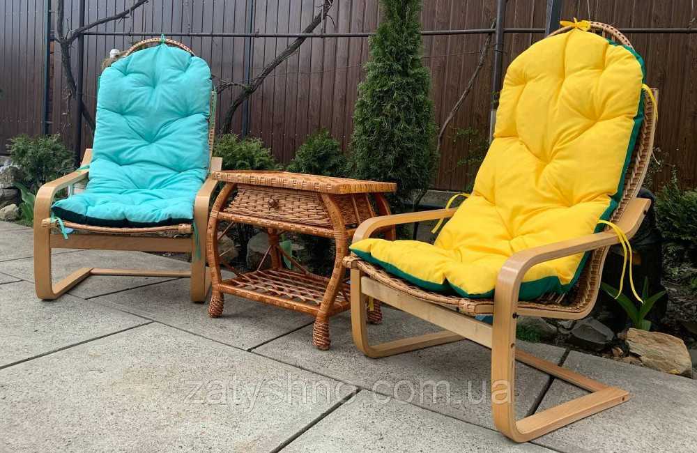 Меблі плетені з українськими подушками Київ - фото 2