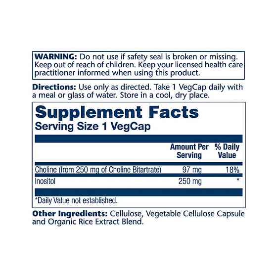 Холин и инозитол Solaray Choline & Inositol 100 vcaps Киев