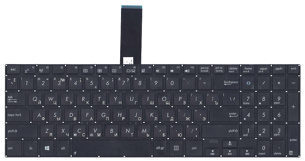 Клавиатура для ноутбука Asus Vivobook (V551, K551) Black, (No Frame) RU Вінниця - фото 2
