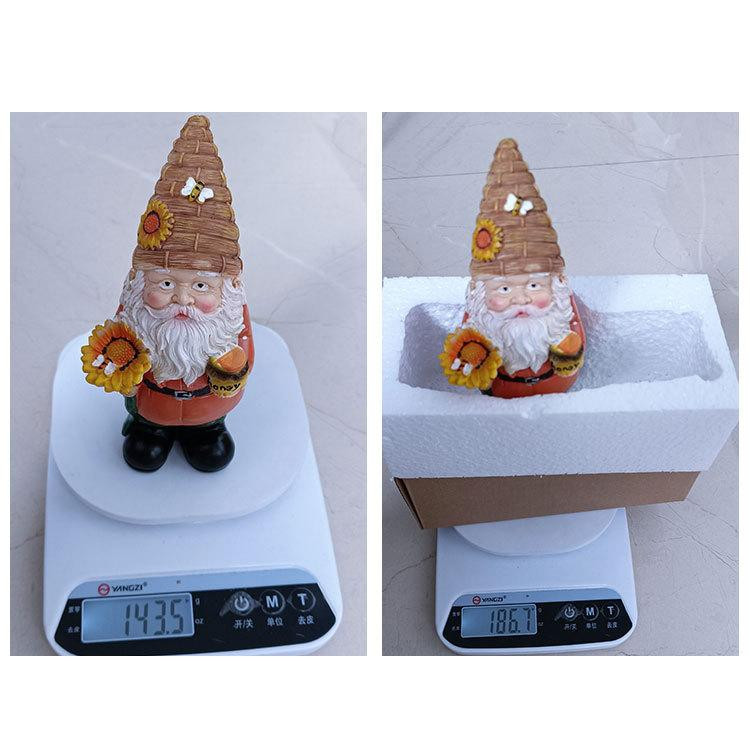 Садовая фигурка Гном-Пасечник 15,5 х 8 х 7.5 см. Оберег для пасеки. Полистоун Гном із медом Одесса - изображение 3