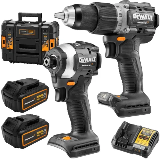 Zestaw Шуруповерт DCD85M Гайковерт DCF85M + 2x 4,0Ah TSTAK DeWALT McLaren DCK200MM2T - Autoryzowany Dystrybutor Київ