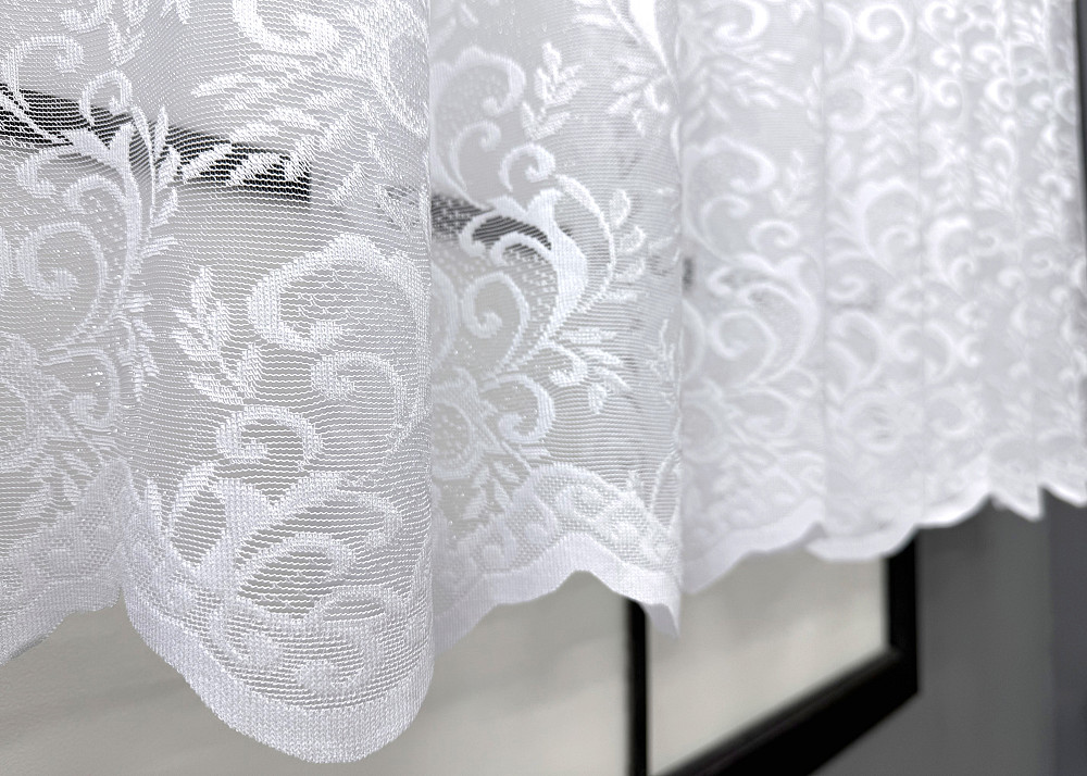 Короткая тюль, высотой 1,2м, жаккард цвет белый 871т Киев - изображение 8