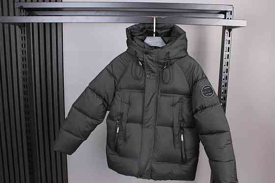 Подростковая зимняя куртка для мальчика черная на холофайбере 152,158,164 Николаев