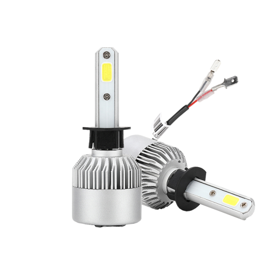 S2 Лампа світлодіодна цоколь H1 (к-кт 2 шт) 12/24V, 36W, 4000Lm + вентилятор (авиац. алюмін. профілю.) Мукачево