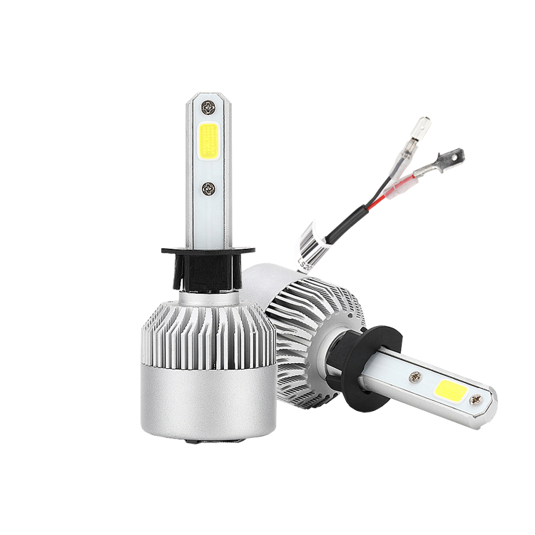 S2 Лампа світлодіодна цоколь H1 (к-кт 2 шт) 12/24V, 36W, 4000Lm + вентилятор (авиац. алюмін. профілю.) Мукачево - фото 1