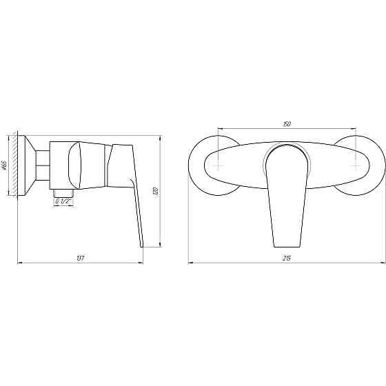 Змішувач для душу DOMINO BLITZ DBC-105N Тернопіль