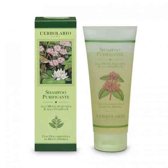 Шампунь для волосся очищуючий М'ята і вітамін Е L'ERBOLARIO 200 мл Київ
