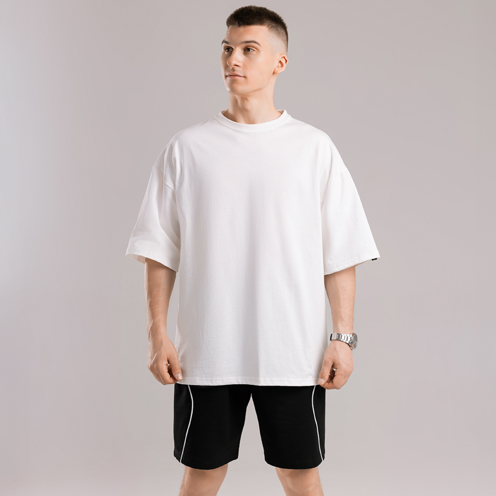 Молочна футболка. Футболка оверсайз чоловіча. Базова футболка Pobedov Nude Київ - фото 2