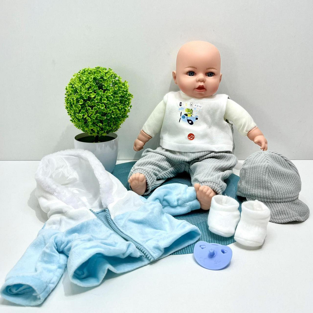 Кукла-пупс м'яконабивна з соскою та звуковими ефектами укр мова 42см Вид 4 (M 5919 I UA) Чернігів - фото 3