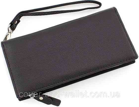 Мужской кошелек клатч на молнии с визитницей из натуральной кожи ST Leather 1431 Киев