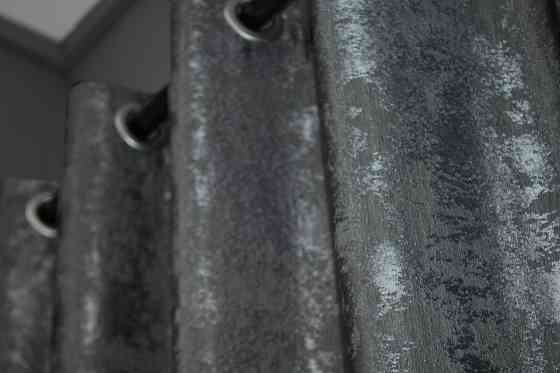 Комплект штор на люверсах VR-Textil Жакард Sultan XO № 1123ш 150х250 см 2 шт Графітовий (37-0027) Київ