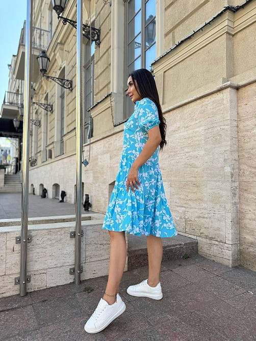 Жіноча літня сукня вільного крою, натуральний штапель.  42-56р Київ - фото 6