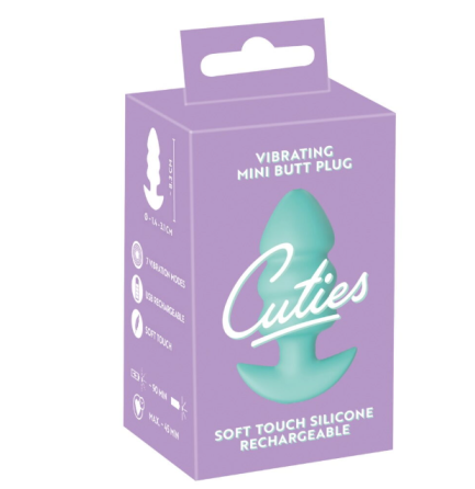 Анальна пробка з вібрацією Vibrating Mini Butt Plug Green Sex Aura Київ