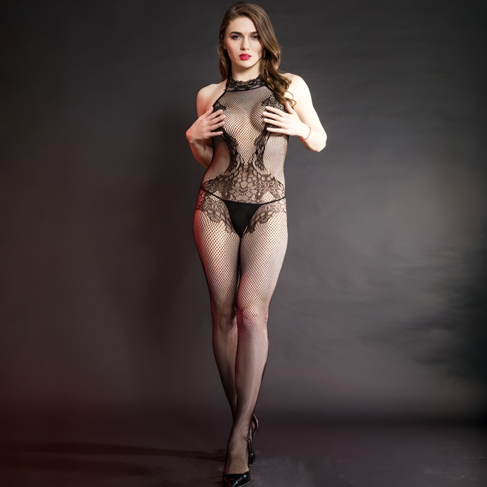 Эротический бодистокинг кружевной из сетки,женское сексуальное белье,универсальный размер рост:145–185 см, One Size черный,7532 Каменец-Подольский - изображение 1