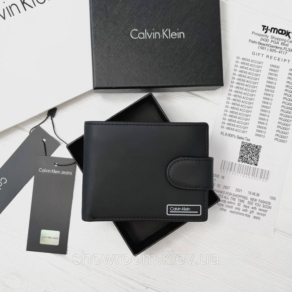 Чоловічий шкіряний гаманець Calvin Klein у подарунковому пакованні (8876-1) Київ - фото 10