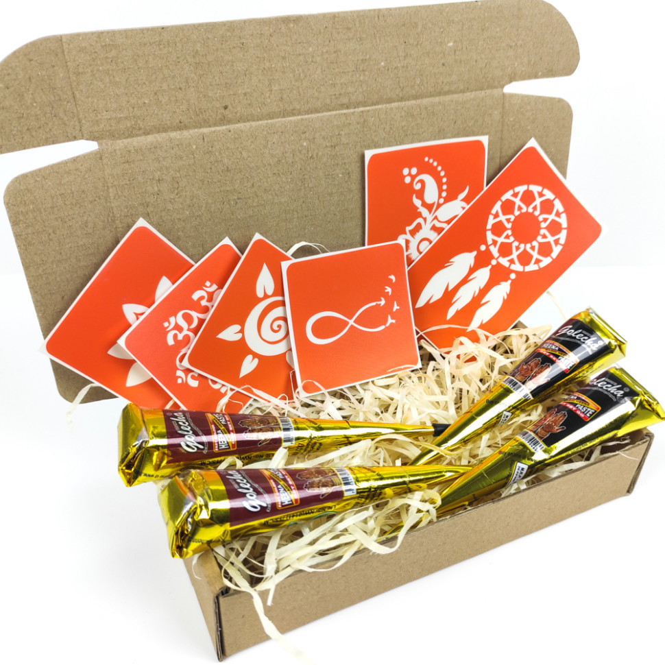 Набор хны с трафаретами для био-тату №2 henna-set-02 Винница - изображение 6