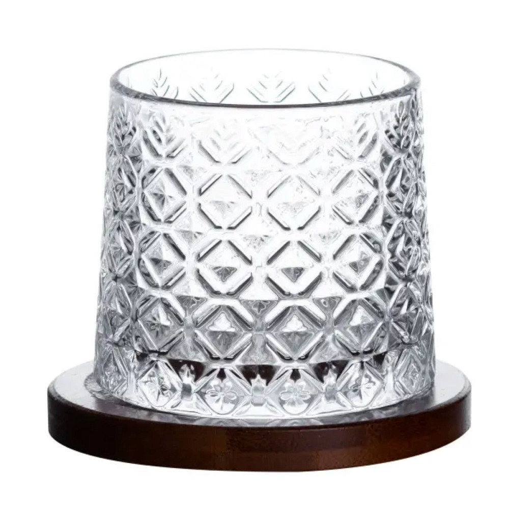 Yiwu Склянка для віскі 300 мл з бамбуковою підставкою Киев - изображение 1