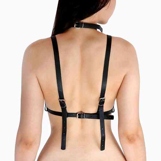 Портупея жіноча Art of Sex - Delaria Leather harness, Чорна L-2XL Sex Aura Київ