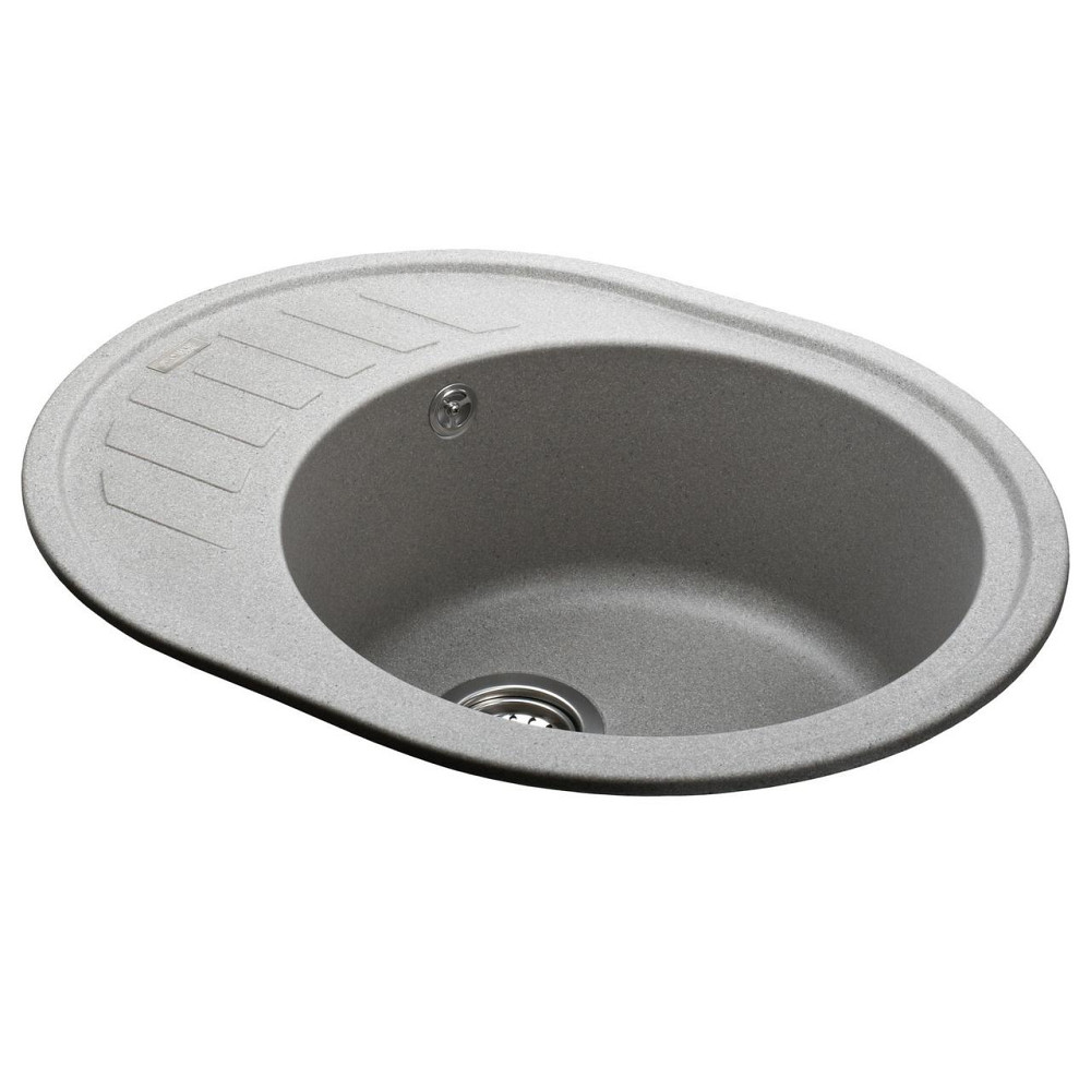 Гранітна мийка Globus Lux ARNO сiрий камiнь 620x500мм-А0005 (000007598) Київ - фото 4