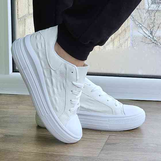 Жіночі Кросівки Кеди на Танкетці Білі Сліпони Мокасини на Платформі (розміри: 36,37,38,39,40,41) - 70-1 Дніпро