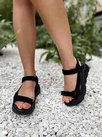 TWO STEPS Босоніжки на платформі молодіжні жіночі чорні з натуральної замші TWO STEPS 1009 р. 3 Коломыя