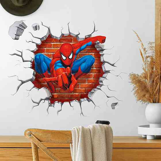 Наклейка на стіну Людина Павук 45 на 50 см різнобарвний Київ