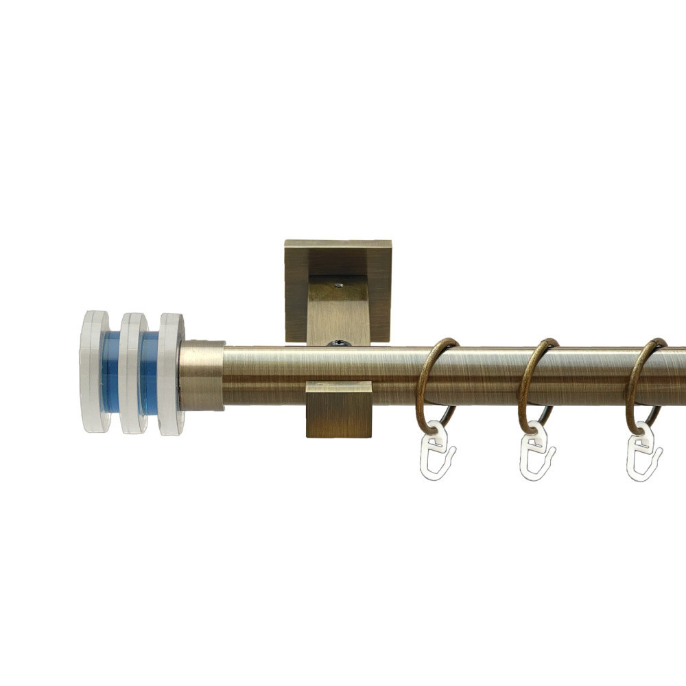 Карниз Orvit Акварія металевий однорядний техно гладка труба кільце металеве Антик 25 мм 200 см (00-00025797) Львів - фото 1