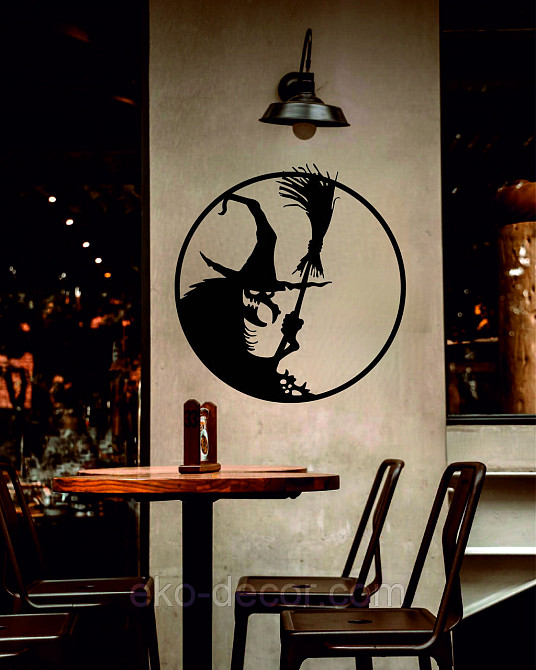 Декоративное настенное Панно «Ведьма», Декор на стену 70*67 см, Черный Киев - изображение 7