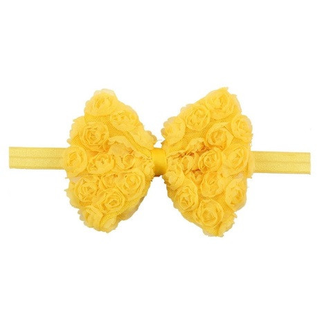 Детский желтый бантик-повязка - бант около 10см,окружность 36-50см Киев - изображение 1