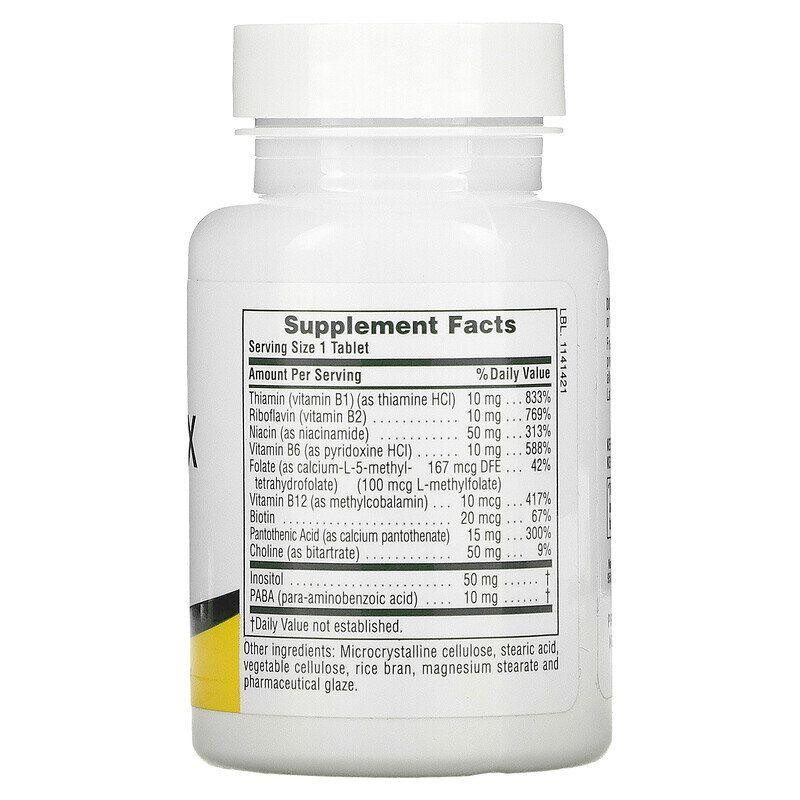 Витаминный В-комплекс с рисовыми отрубями Nature's Plus B-Complex 90 таб Киев - изображение 2