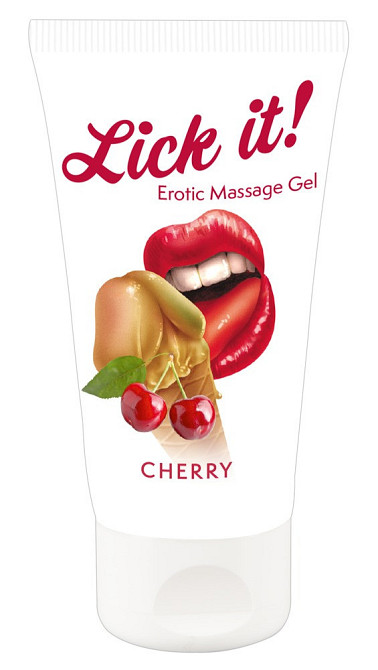Масажний гель ВИШНЯ Lick It (50 мл) Sex Aura Київ - фото 3