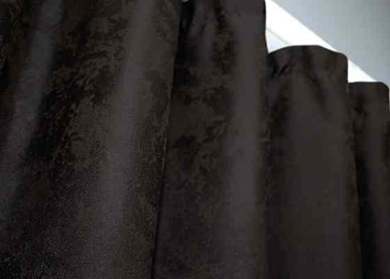 Комплект штор VR-Textil Жакард Мрамор Al1 № 613ш 130х170 см 2 шт Венге (35-0168) Київ