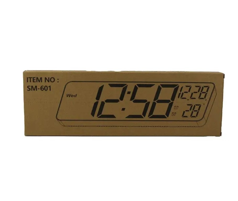 Годинник настільний SM-601 8766 з біло-синім підсвічуванням, чорний. Винница - изображение 2