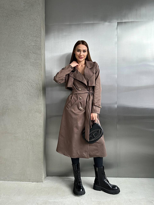 Жіночий трендовий стильний тренч  щільна котон-парка моко Одеса - фото 2