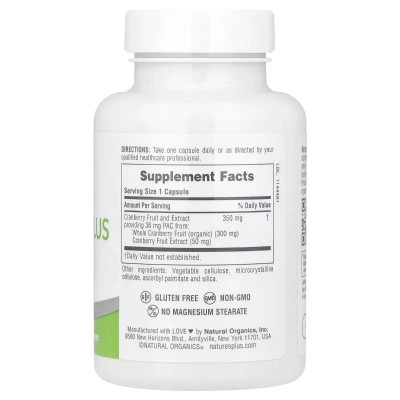 Вітамінно-мінеральний комплекс Natures Plus Журавлина органічна, PRO Cranberry Plus, 60 капсул (NAP-39516) Вінниця - фото 2