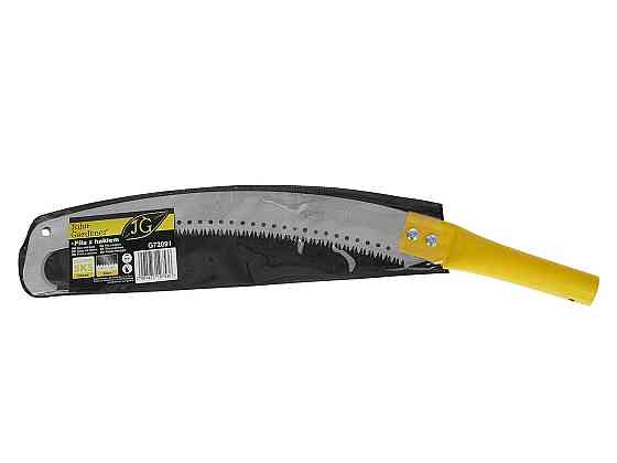 Пилка садова "John Gardener" вигнута з гаком на дерев'яний держак Стрый