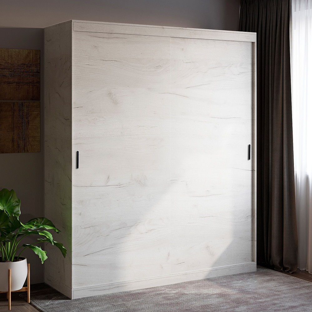 Шафа-купе Еверест Соната 1800 дводверна 180х60х217 дуб крафт білий (DTM-2669) Дніпро - фото 1