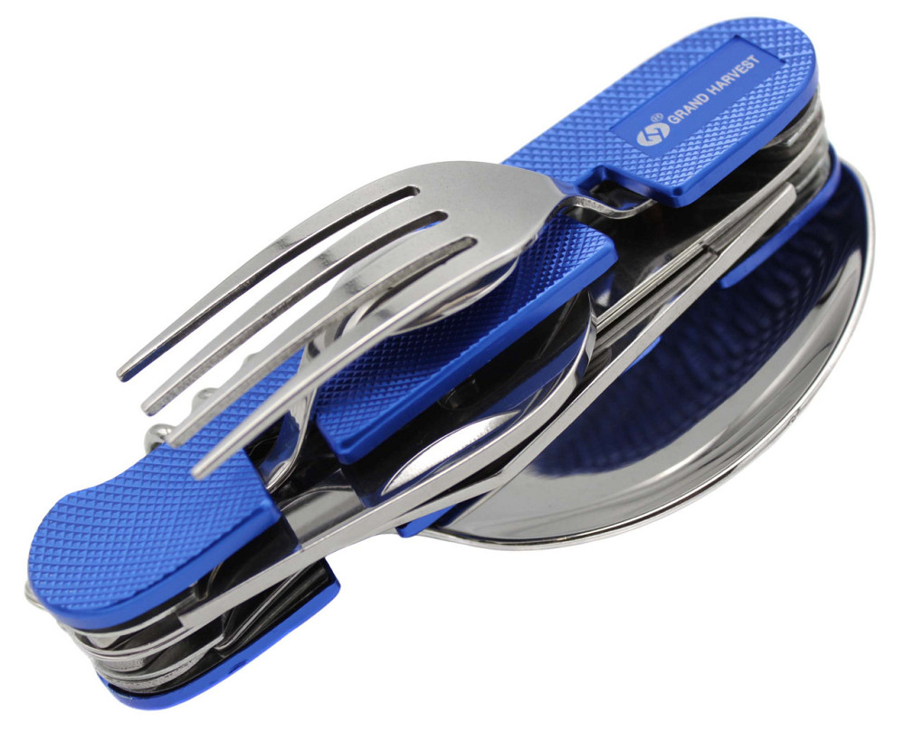 Туристичний столовий прилад L48 Синій великий Дніпро - фото 1