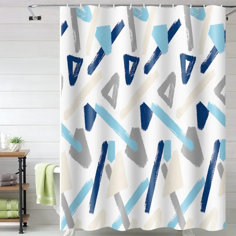 Шторка для ванны из полиэстера водонепроницаемая Bathlux 180x180 см с кольцами, занавеска для ванной комнаты Каменец-Подольский - изображение 3