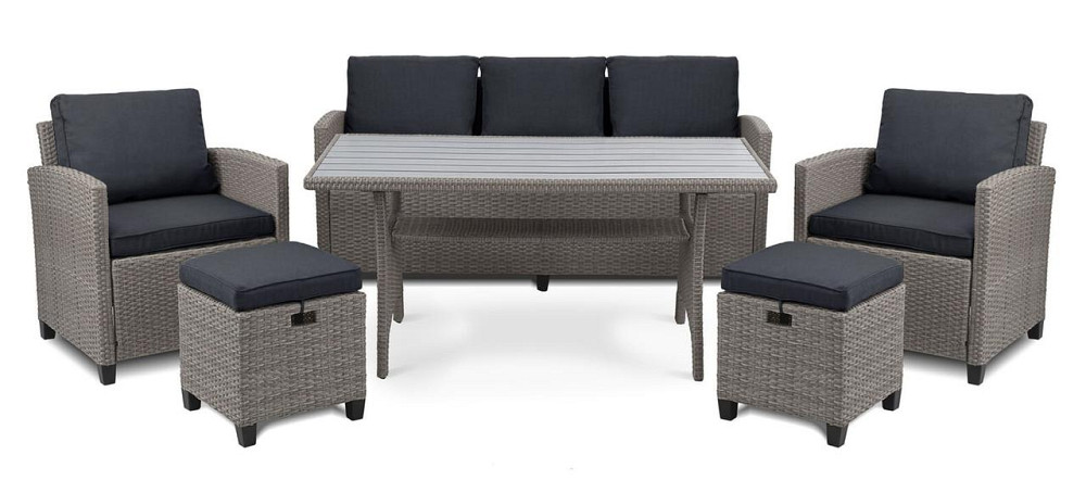 Комплект садових меблів Di Volio Genova Сірий/Графітовий Киев - изображение 2