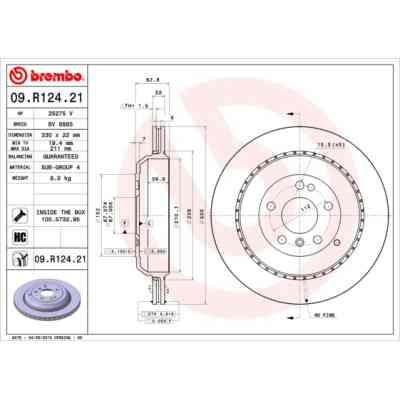 Гальмівний диск Brembo 09.R124.21 Вінниця
