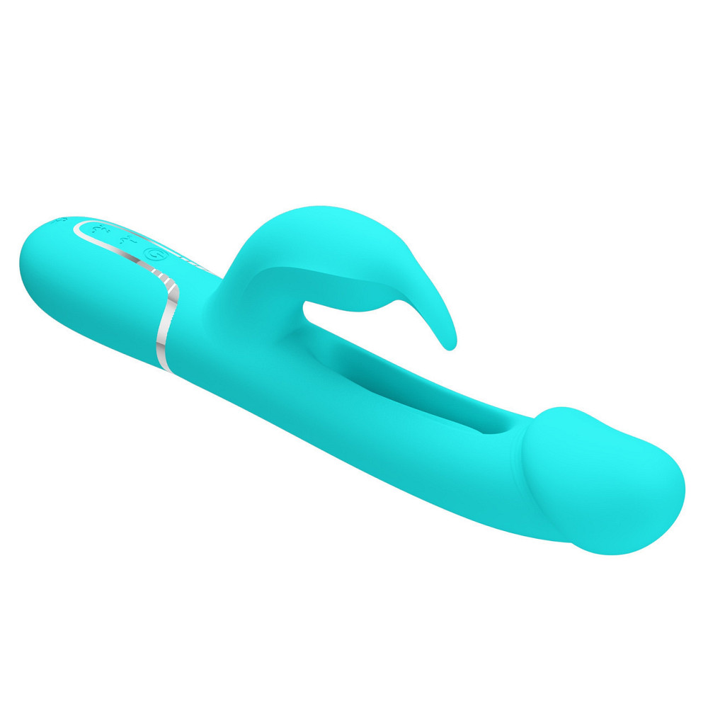 Вибратор с стимулятором клитора PRETTY LOVE - Kampas Rabbit 3 in 1 Green, BW-500025-1 Sex Aura Киев - изображение 5